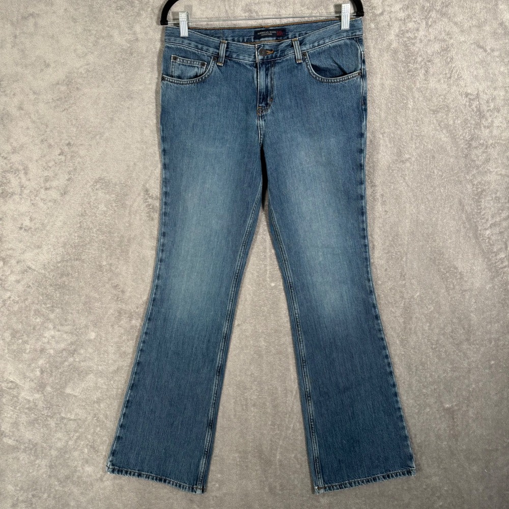 American Eagle Y2K Womens Blue Low Rise Bootcut Jeans Size 8 Fits 30x32